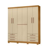 Roupeiro 200cm 6 Portas 6 Gavetas Sem Espelho - SSX Multicoisas