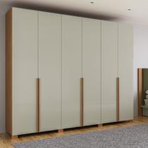 Roupeiro 232x136x61 cm com 3 Portas Marrom/Freijó Madeirado Roupeiro 232x136x61 cm com 3 Portas Marrom/Freijó Madeirado