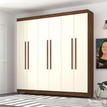 Roupeiro 6 Portas Bentley Imbuia Champanhe