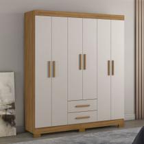 Roupeiro 6 Portas com 2 Gavetas Nt 5130 com Pé Flex