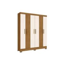 Roupeiro 6 Portas Nature/Off White - Briz Roupeiro 6 Portas Nature/Off White - Briz