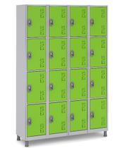 Roupeiro Aço 16 Portas Guarda Volume C/ Tranca Vestiario