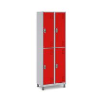 Roupeiro Aço 4 Portas 191x85x40Cm Academia Vestiário Tranca