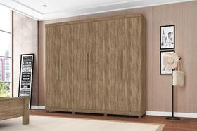 Roupeiro Amsterdã Lanza 06 Portas - 2,60M - Cor Carvalho -