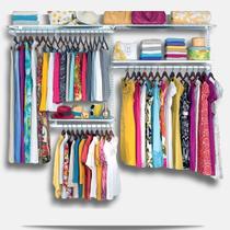 Roupeiro aramado quarto pequeno closet feminino solteiro 1,90m