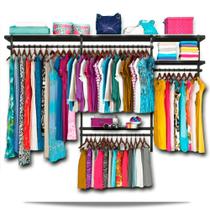 Roupeiro aramado quarto pequeno closet feminino solteiro 2,50m