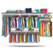 Roupeiro aramado quarto pequeno closet feminino solteiro 4,00m Roupeiro aramado quarto pequeno closet feminino solteiro 4,00m