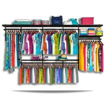 Roupeiro aramado quarto pequeno closet feminino solteiro 4,00m Roupeiro aramado quarto pequeno closet feminino solteiro 4,00m