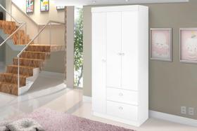 Roupeiro /Armário / Guarda Roupas / Organizador / Multiuso CAT Solteiro 3 Portas + 2 Gavetas Cor Branco Roupeiro /Armário / Guarda Roupas / Organizador / Multiuso CAT Solteiro 3 Portas + 2 Gavetas Cor Branco