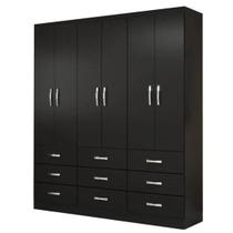 Roupeiro bergamo 6p 9g- black