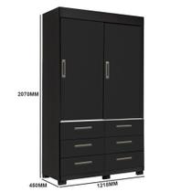 Roupeiro buzios preto fosco