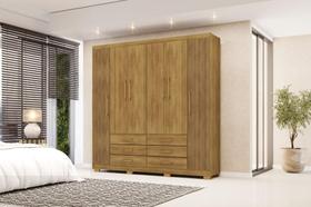 Roupeiro Canadá 6 Portas e 6 Gavetas - Cor Nature Brisa - Vila Rica