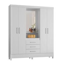 Roupeiro capelinha demobile 4 portas persia branco / rosa flex Roupeiro capelinha demobile 4 portas persia branco / rosa flex