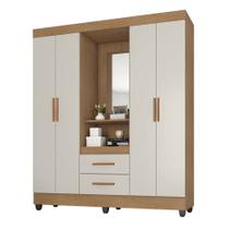 Roupeiro Capelinha Lite Com Espelho Guarda-Roupa Casal