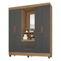 Roupeiro Capelinha Lite Com Espelho Guarda-Roupa Casal