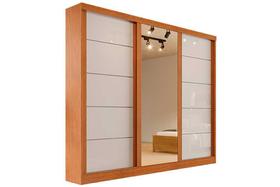 Roupeiro Capri 3 Portas C/Espelho - Bianchi