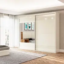 Roupeiro Casal 02 Portas de Correr 2,67m MDF Dalla Costa Roupeiro Casal 02 Portas de Correr 2,67m MDF Dalla Costa