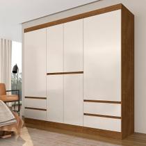 Roupeiro Casal 6 Portas 4 Gavetas Diplomata Freijó/off Premium - M.a - A Móveis Arapongas