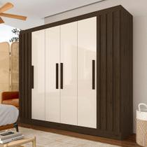 Roupeiro Casal 6 Pts 2 Gav Ripado Camille Imbuia/off - M.a