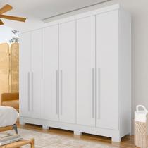 Roupeiro Casal 6Pts 2Gav Moderno Ester Branco M.a Roupeiro Casal 6Pts 2Gav Moderno Ester Branco M.a