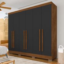 Roupeiro Casal 6Pts 2Gav Moderno Ester Freij/pto - M.a