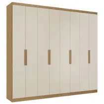 Roupeiro Casal 8 Portas THB Milan, Cappuccino/Off White, 240 cm