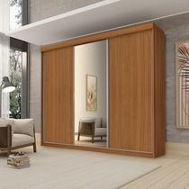 Roupeiro Casal Luxo Florença 100% Mdf 3 Portas de Correr 5 Gavetas Trilhos em Alumínio Espelho - Luapa - Carvalho Roupeiro Casal Luxo Florença 100% Mdf 3 Portas de Correr 5 Gavetas Trilhos em Alumínio Espelho - Luapa - Carvalho