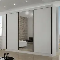 Roupeiro Casal São Paulo 1 Espelho Leifer - Branco Roupeiro Casal São Paulo 1 Espelho Leifer - Branco