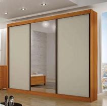 Roupeiro Casal São Paulo 1 Espelho Leifer - Cinamomo/Off