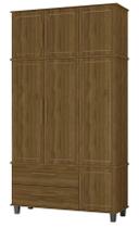 Roupeiro colonial Triplex House 3 portas alto cor Imbuia rústico