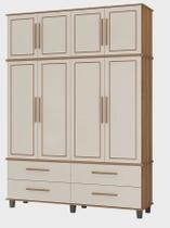 Roupeiro Colonial Triplex House 4 Portas Off White Nature