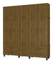 Roupeiro Colonial Triplex House 5 Portas Alto Cor Imbuia Rús