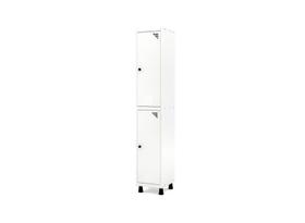 Roupeiro de Aco 1 Vao 2 Portas com Pitao Pandin Branco 1.90 M