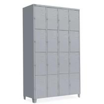 Roupeiro de Aço 16 Portas Locker para Vestiário Academia Guarda Volumes Cor:Cinza