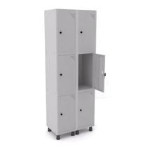 Roupeiro de aço 2m 06 portas pitão pandin - cinza