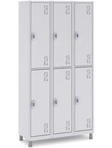 Roupeiro de Aço 6 Portas Grandes W3 Locker Cinza - 10004