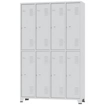 Roupeiro de Aço 8 Portas Grandes Cinza 1,96 X 0,23 X 0,36 - ULTRA Móveis Roupeiro de Aço 8 Portas Grandes Cinza 1,96 X 0,23 X 0,36 - ULTRA Móveis