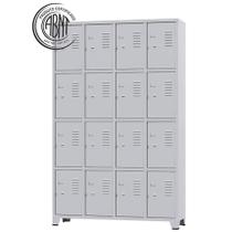 Roupeiro de aço cinza com 16 portas pequenas 1,96x1,230,36 3204