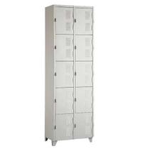 Roupeiro de Aço GRP 10 Primme Cinza Armário de Aço 10 Portas