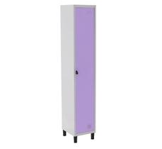 Roupeiro De Aço Guarda-Volume Locker 1 Portas Montável Lilas