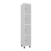 Roupeiro De Aço Inicial 4 Portas Pequenos Cinza Com Tranca Para Cadeado Pandin Roupeiro De Aço Inicial 4 Portas Pequenos Cinza Com Tranca Para Cadeado Pandin