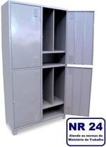 Roupeiro De Aço Insalubre 4 portas grandes com sapateira