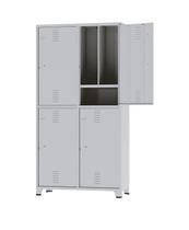 Roupeiro de Aço INSALUBRE com 04 Portas 1,961,000,41m CZ/CZ AMAPA 10111