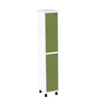 Roupeiro De Escritório 1 Porta Fechadura Prateleira Em Aço Branco/Verde Miró Pandin Móveis Roupeiro De Escritório 1 Porta Fechadura Prateleira Em Aço Branco/Verde Miró Pandin Móveis