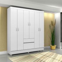 Roupeiro demobile 6 portas flash ii branco/rosa flex