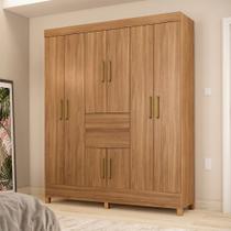 Roupeiro Demobile Munique 8 Portas 2 Gavetas e Pés Inclusos