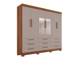 Roupeiro Dinamarca com Espelho 6 Portas 9 Gavetas Salleto