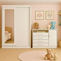 Roupeiro E Cômoda Móveis Menezes Para Quarto Elegante Branco