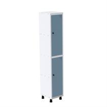 Roupeiro em Aço Mt 1V 2 Portas com Prateleira Interna Pitâo Azul/Branco/Dali Roupeiro em Aço Mt 1V 2 Portas com Prateleira Interna Pitâo Azul/Branco/Dali