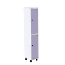 Roupeiro em Aço Mt 1V 2 Portas com Prateleira Interna Pitâo Rosa/Branco/Lilás